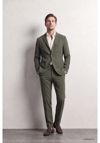 D'S Damat Ds Damat Comfort Haki Gofre Desenli Takim Elbise 6hc05ort00601 H01