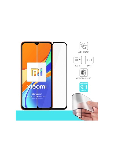 Microsonic Xiaomi Redmi 9c Seramik Matte Flexible Ekran Koruyucu Siyah