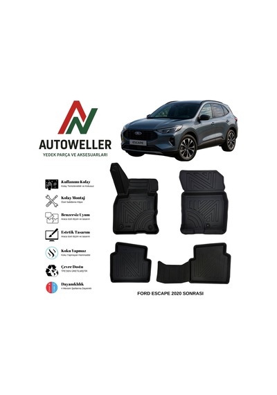 Ford Escape 2020 Sonrası Havuzlu Oto Paspas