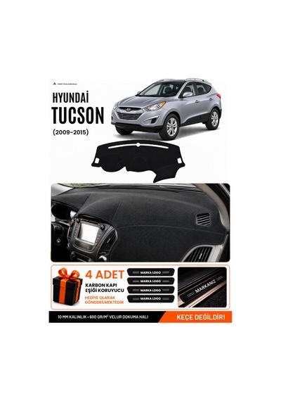 Hyundai Tucson 2009-2015 Uyumlu Torpido Koruma, Torpido Örtüsü, Torpido Kılıfı - Siyah - Hu034
