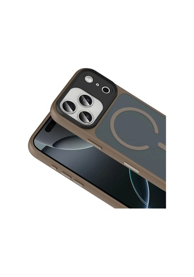 Lopard Apple Uyumlu iPhone 17 Pro Max Kılıf Mat Arka Yüzey Wireless Şarj Özellikli Flet Magsafe Kapak