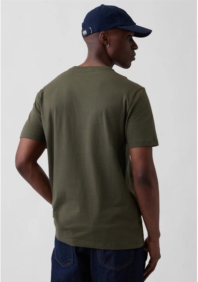 Gap Everyday Soft Basic Logo 856659 T-shirt Kısa Kol Tişört Erkek T-shirt Haki