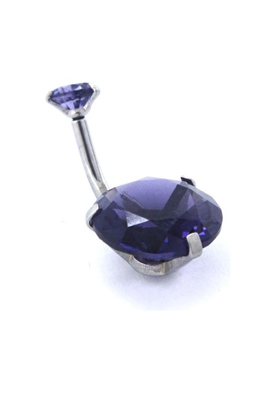 Ferizz 316l Çelik Mor Zirkon Taşlı Piercing Prc-111
