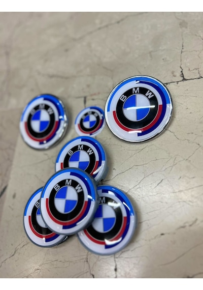 Bmw 1 Serisi E87 F20 F20lcı 50. Yıl Kaput Bagaj Jant Ve Direksiyon Logo Seti 0