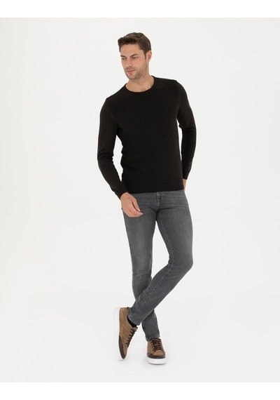 Pierre Cardin Erkek Kahverengi Triko Kazak 50281819-vr029 Kahverengi