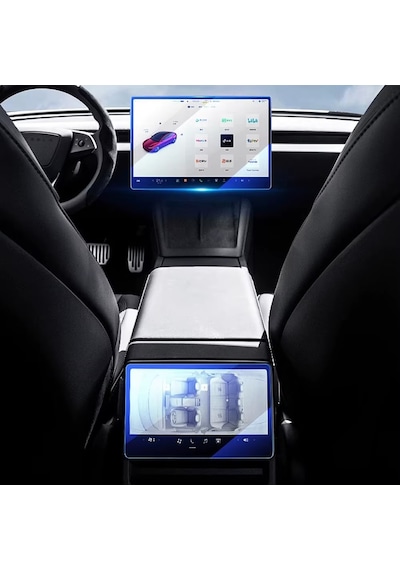Tesla Model Y Juniper Ekran Koruyucu Temperli Cam 9h İkili Set