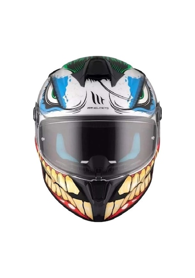 Mt Helmets Targo S Joke A5 Motosiklet Kaskı Beyaz S-