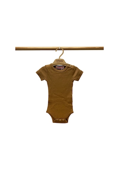 Tiffany Baby & Kids Tiffany Baby Organik Theme Kısa Kol Çıtçıtlı Body 89008 Tarçın