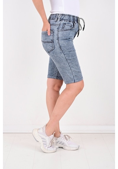 Quıts Kıds Kadın Randum Yıkama Denim Şort Kapri-10041 Byn-10041