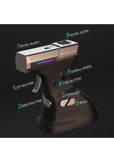 Ergostrike7 Fps Oyun Faresi Gerçekçi Geri Tepme Geri Tepme Anahtarlama Dpı Anahtarlama Usb Kablolu Ergonomik Tasarım Profesyonel Amaç Geliştirme, Windows/mac Uyumlu, Rgb Yazma, Yüksek