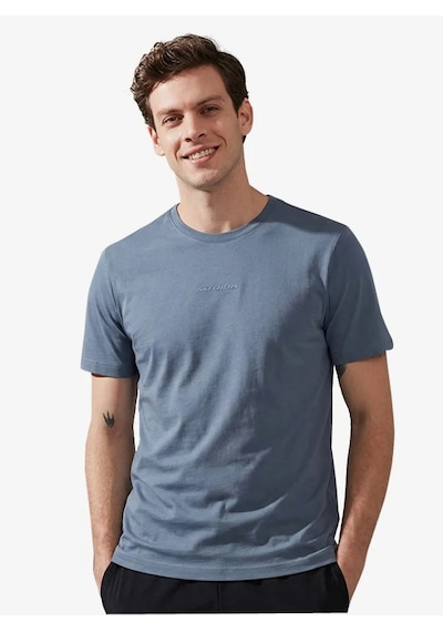 Skechers M Essential Erkek T-shirt Lacivert