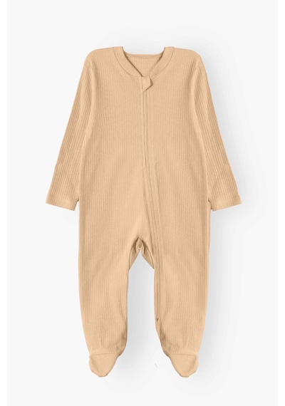 Luess Unisex Bebek Rahat Kalıp %100 Pamuklu Mevsimlik Tulum -krem 0-3 Ay 6-9 Ay Krem