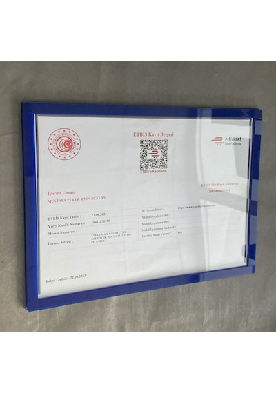 Lacivert Sertifika&diploma Çerçevesi