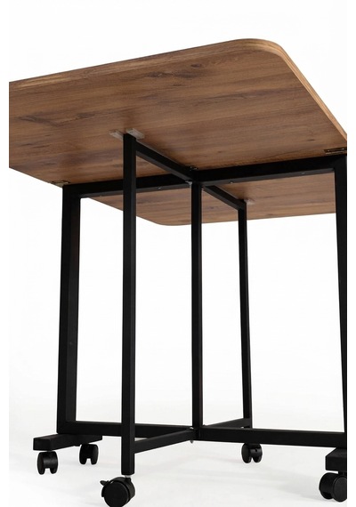 Çok Amaçlı Açılır Katlanır Ahşap Kelebek Masa Kahverengi 60x120