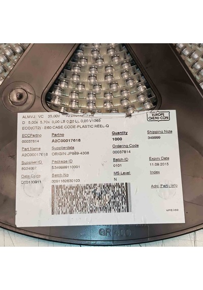 Emvj350ara100me60s 10mf 35v 5x6 Smd Kondansatör 200 Adet