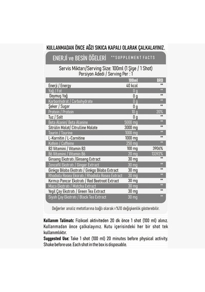 Sporfit Nutrition Unlimit Pre-workout Amino Asit Tozu 20x100 Ml Shot Vişne Aromalı + 2 X Protein Kahve Hediyeli