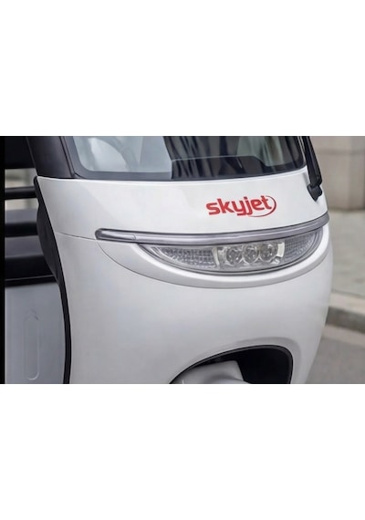 Skyjet Trıon Elektrikli Moped Beyaz - Siyah