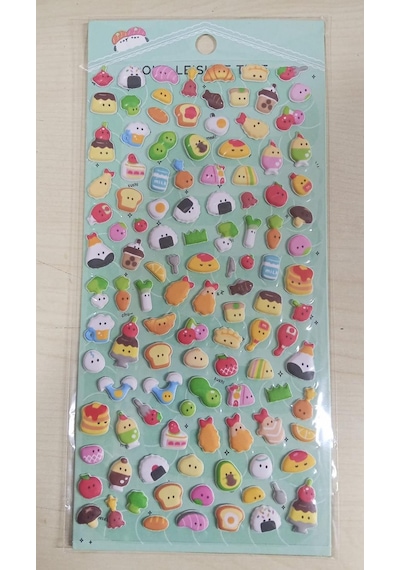 Sevimli Suşi Ve Mini Yiyecekler 3d Puffy Çıkartma Bullet Journal Defter Ve Telefon Süsleme Etiketi Çok Renkli