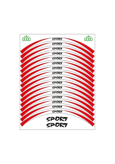 Sevenkardeşler Kırmızı Beyaz Sport Reflektörlü Jant Şeridi