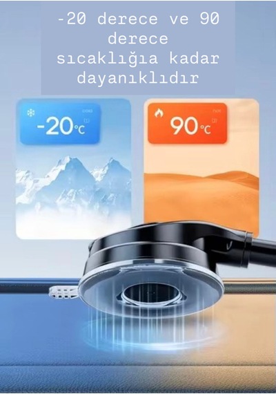 Araç İçi Telefon Tutucu Ultra Kuvvetli Vantuzlu Akrobat Siyah