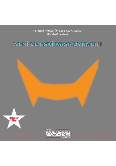 Cfmoto Nk250 Far Sticker 2018-2025 Uyumlu Hazır Far Sticker Kit Turuncu