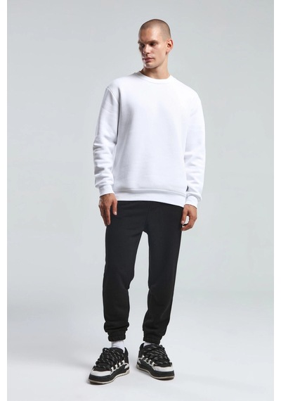 Kappa Benmanaj Erkek Beyaz Sweatshirt - Beyaz Beyaz