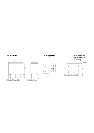 5V Çift Kontak Röle - Na5W-K
