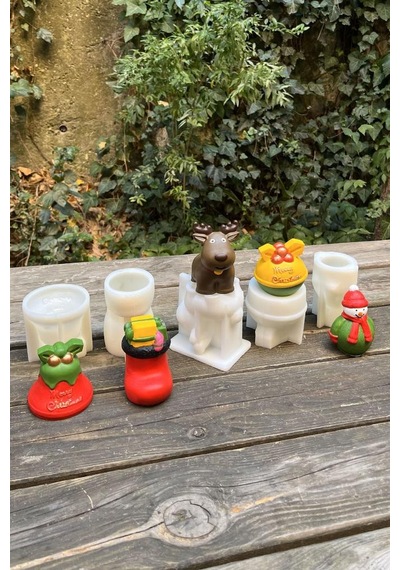 Rufus Concept 3d Christmas Beşli Silikon Mum Kalıp Seti