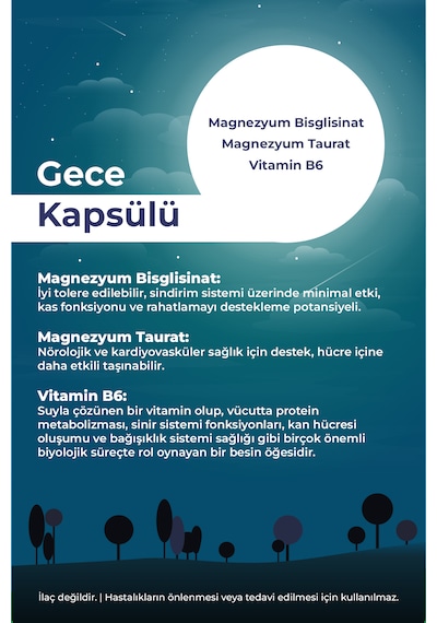 Orfarma Magnezyum Day & Night Takviye Edici Gıda 60 Kapsül