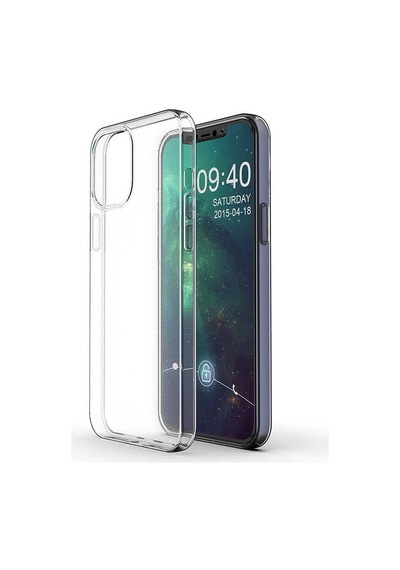 Apple Uyumlu iPhone 12 Pro Max Uzrm Süper Silikon Kılıf-renksiz Renksiz