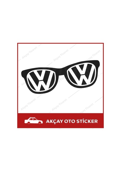 Volkswagen Gözlük Sticker Volkswagen Sticker Oto Sticker