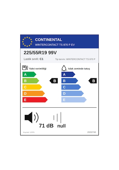 Continental  225/55 R19 99V Wintercontact Ts 870 P Ev Kış Lastiği 2026