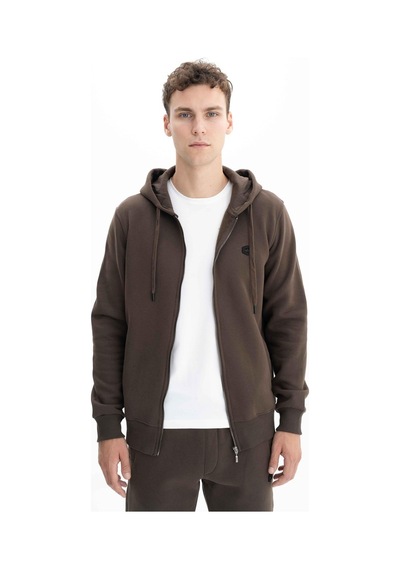 AR-MA Arma Erkek Regular Fit 3 İplik Şardonlu Tam Fermuar Kapüşonlu Cepli Sweatshirt 001
