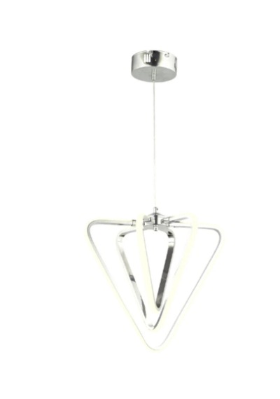 Üçgen 3'lü Oturma Odası Led Avize 2441-s71-4u-gy Krom