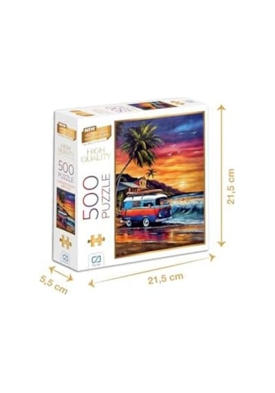 Sahildeki Karavan 500 Parça 2,2mm Kalınlık 48x33cm Profesyonel Hobi Puzzle Yapboz Serisi
