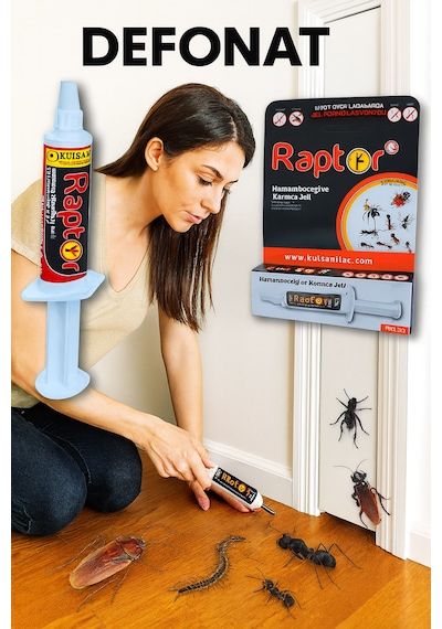 Kulsan Raptor Hamam Böceği & Karınca Jeli 5 G Güçlü Jel Yem, Ev & İş Yeri İçin
