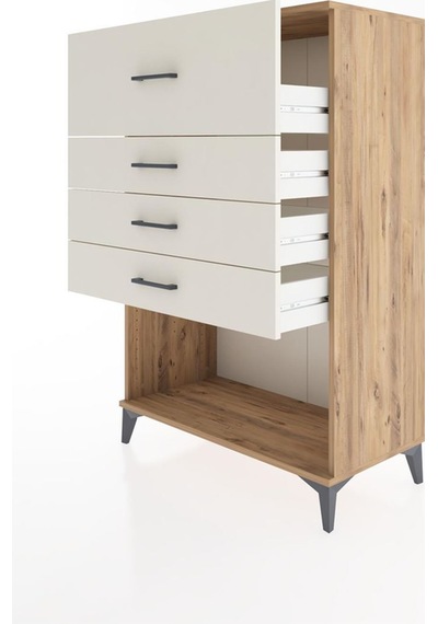 Hyperion Dolap 4 Çekmeceli 88x44x134 Çam-aytaşı Atlas Çam