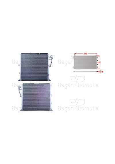 Klıma Radyatoru 490x432x16 Bmw 3 Serısı E36 89-00 -41111833005