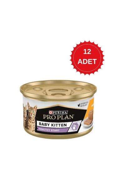Pro Plan Kitten Tavuklu Yavru Kedi Konservesi 85 Gr X 12 Adet