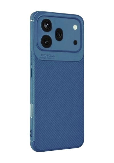 Adige Honor 600 Pro Kılıf Negro Karbon Desen Silikon Lacivert