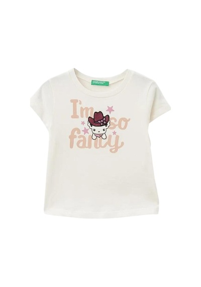 United Colors of Benetton Kız Bebek Tshirt 3ı1xg10dı Ekru