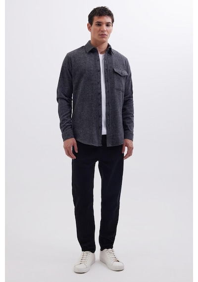 Tudors Erkek Slim Fit Tek Cep Kapaklı Düz Oduncu Spor Koyu Gri Gömlek-41547 Koyu Gri Tudors Erkek Slim Fit Tek Cep Kapaklı Düz Oduncu Spor Koyu Gri Gömlek-41547 Koyu Gri