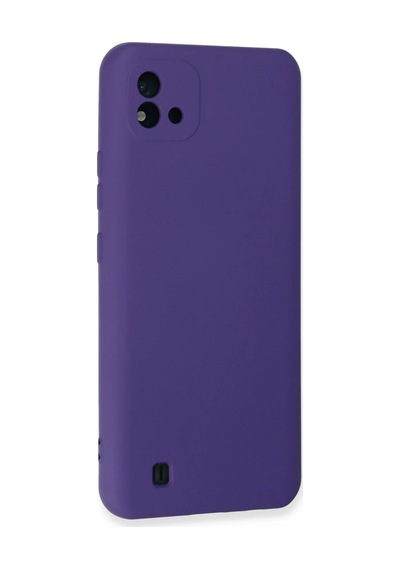 Newface - 345 - Realme C11 2021 Kılıf Nano İçi Kadife Silikon - Lvsqvr - - Mor