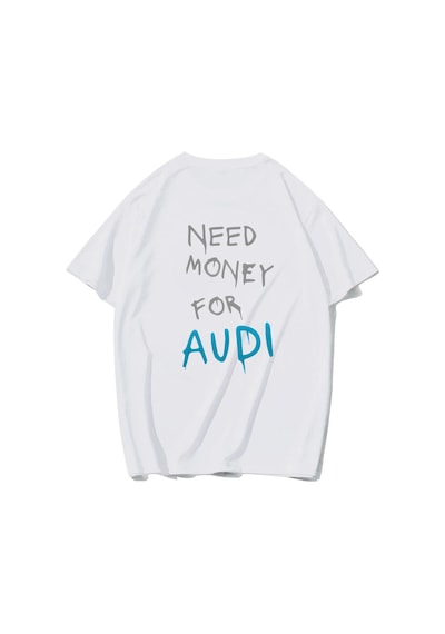 Brz Collectıon Brz Collection Unisex Oversize Audı Need Money For Audı T-shirt Beyaz Brz Collectıon Brz Collection Unisex Oversize Audı Need Money For Audı T-shirt Beyaz