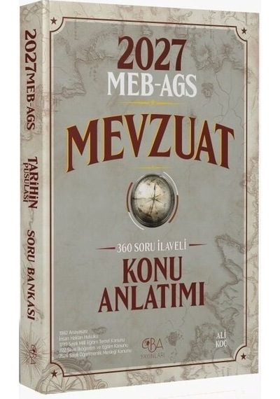 Cba Yayınları 2027 Meb-ags Mevzuat Konu Anlatımı - Ali Koç Cba Yayınları