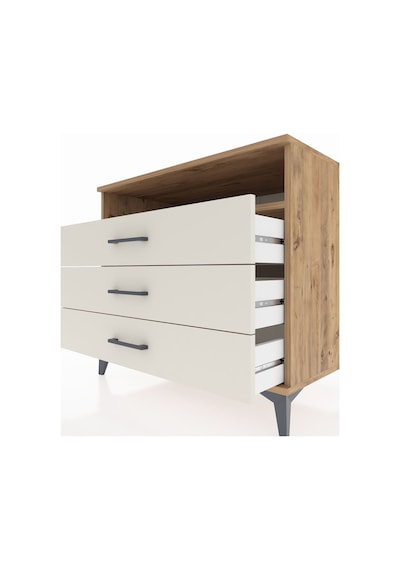 Kronos Şifonyer Tek Raflı 3 Çekmeceli 88x59x80 Çam-aytaşı Çam