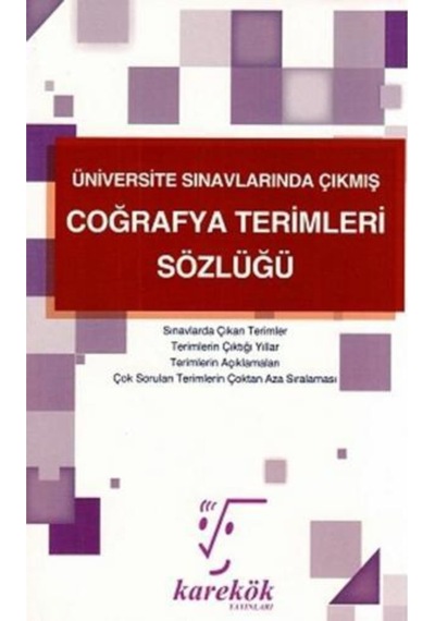 Karekök Coğrafya Terimleri Sözlüğü