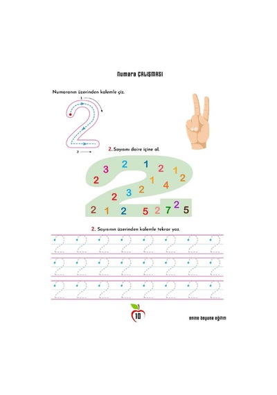 Okul Öncesi Matematiğe Giriş Sayılar Yaz-sil Kitabı