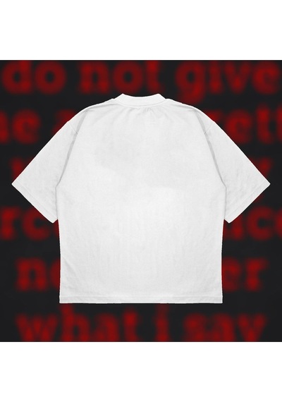 Tarzsokak Do Not Give Me Cigarette Oversize Unisex Pamuklu Nefes Alan Kalın Kumaşlı Beyaz