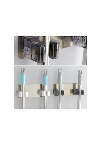 Pratik Organizer 4&apos Lü Yapışkanlı Fırça Paspas Mop Fırça Sabitleyici Ergonomik Alet Aparatı Bx40 Çok Renkli